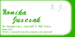 monika juscsak business card